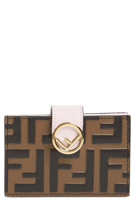 fendi accordion card holder|fendi leather card holder.